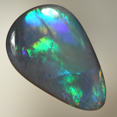 SOLID BLACK OPAL Double sided, rolling flashes and sparkles